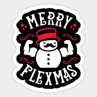 Merry Flexmas (Funny Christmas Gym Pun) Sticker